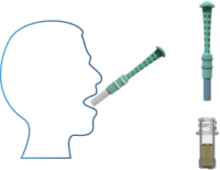 Non-Invasive disposable collection kit easily takes saliva samples